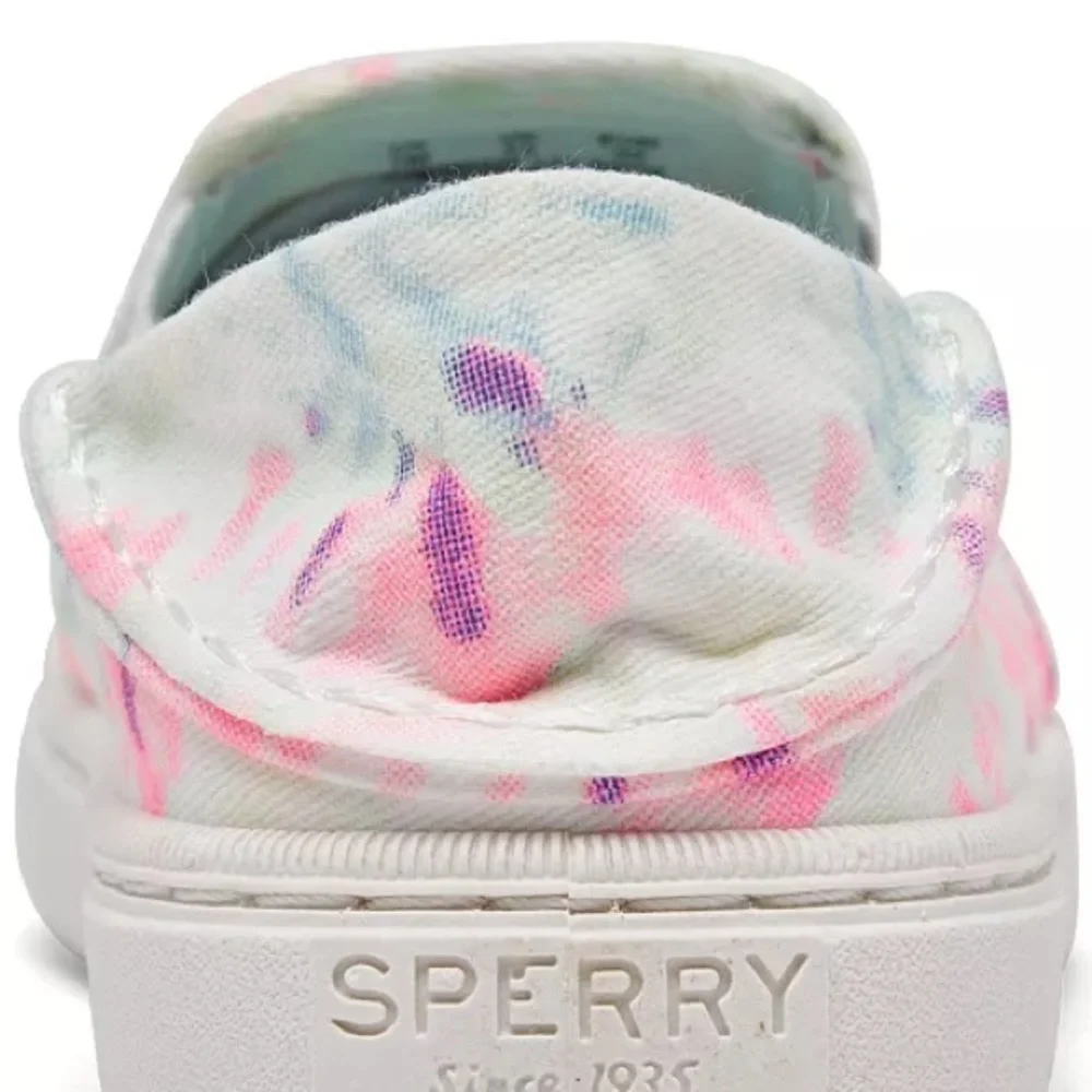 Sperry Girls Salty Jr Tie-Dye Washable Slip-On Sneakers-US Size 4M
